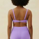The Sunseeker Triangle Swim Top - Bright Lavender