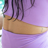 The Wave V-Neck Swim Top - Bright Lavender