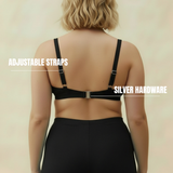 The Sunseeker Triangle Swim Top - Midnight Black