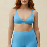 The Sunseeker Triangle Swim Top - Sky Blue