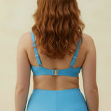 The Sunseeker Triangle Swim Top - Sky Blue